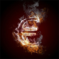 euro en fuego